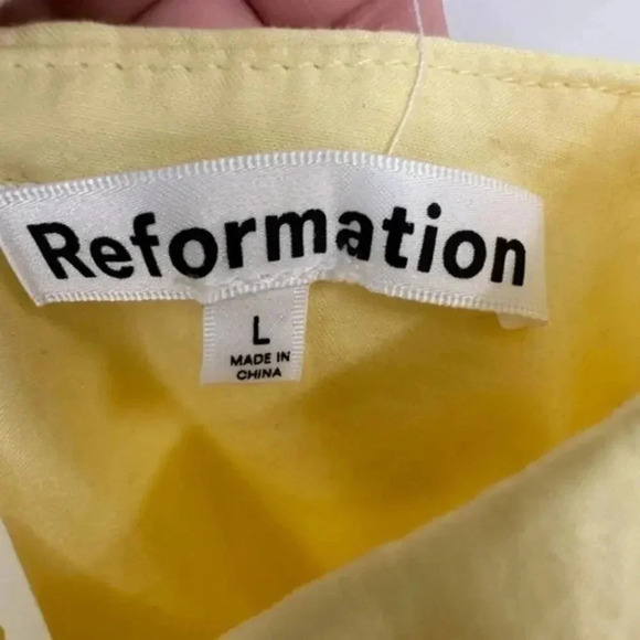 Reformation Dovie organic cotton-blend poplin midi dress B1286 - Picture 7 of 7